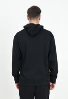 Felpa con cappuccio nera per uomo e donna rifinita da stampa logo PAVIDAS-HOODIE BLACK PAVIDAS 