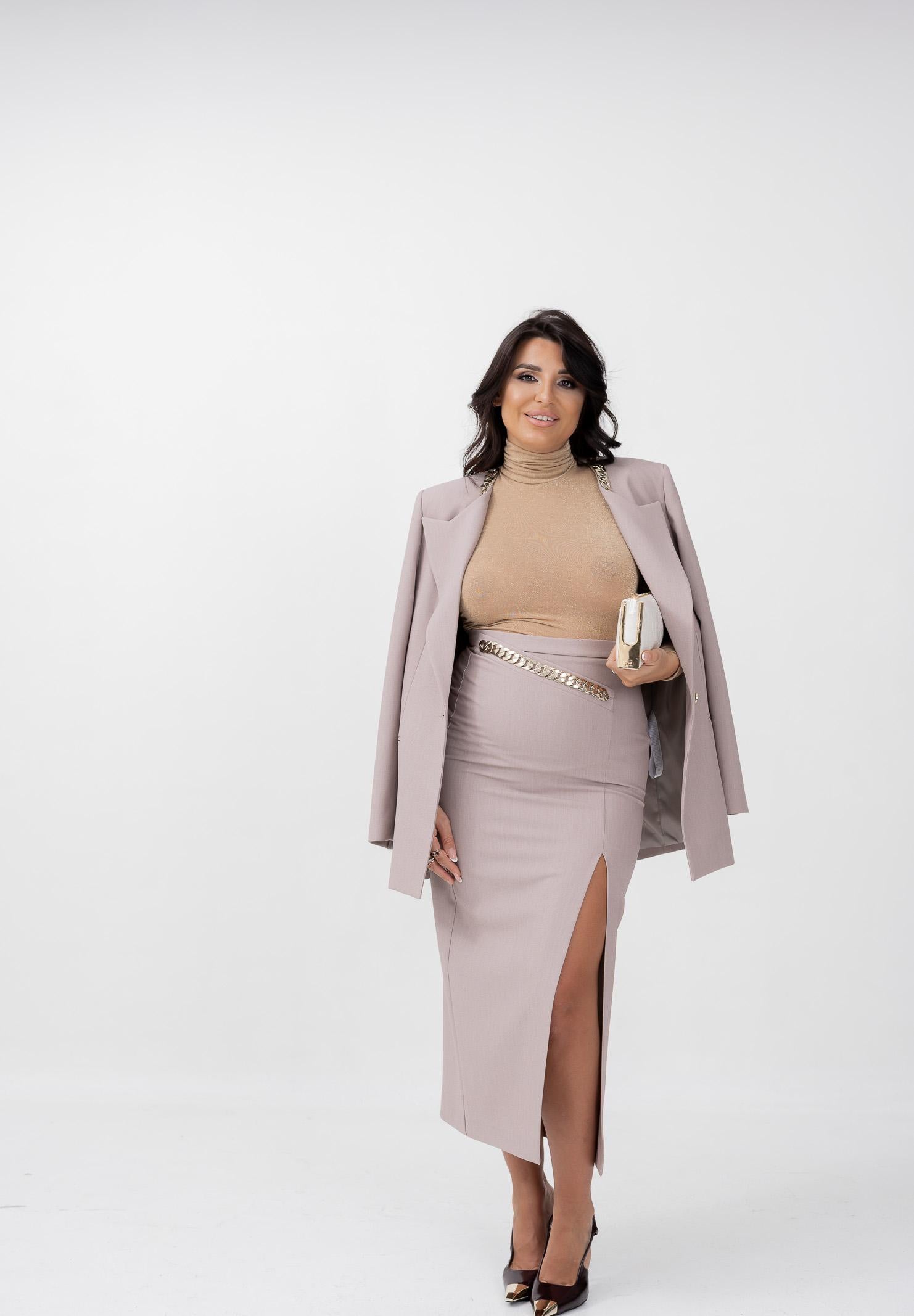 SIMONA CORSELLINI Giacca beige da donna A25CPGI00501-C00034 V0703 SIMONA CORSELLINI 