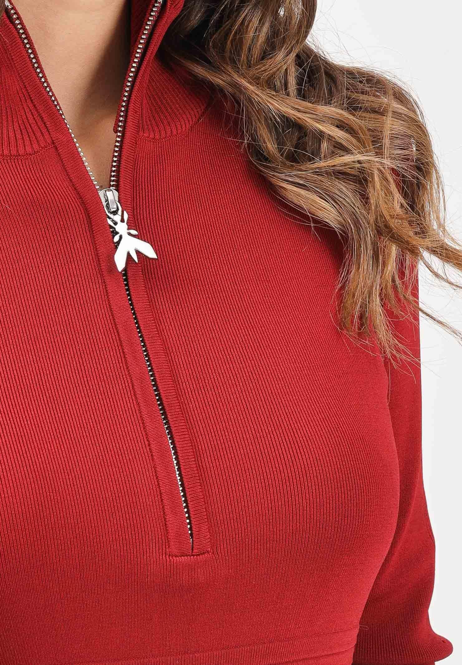 PATRIZIA PEPE Dolcevita rosso da donna con zip 8K0323K274 R862 PATRIZIA PEPE 