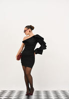 ALMA SANCHEZ Abito corto Acheo nero da donna AS2526056MX 999 ALMA SANCHEZ 