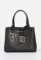 ARMANI EXCHANGE Borsa a mano nera da donna con effetto logato all-over XW001576AF17290 UC001 ARMANI EXCHANGE 