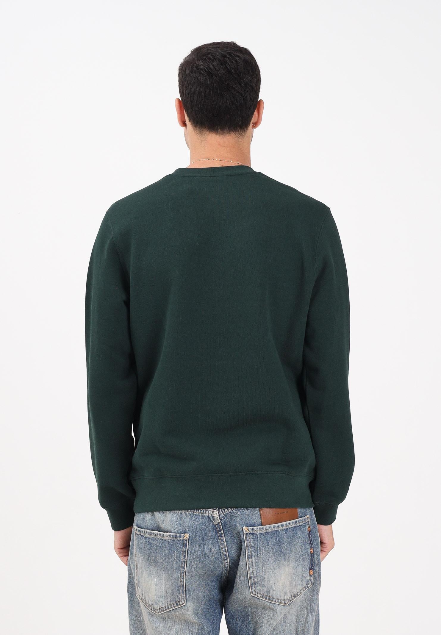 LACOSTE Felpa girocollo verde da uomo con patch logo SH7941 YZP LACOSTE 