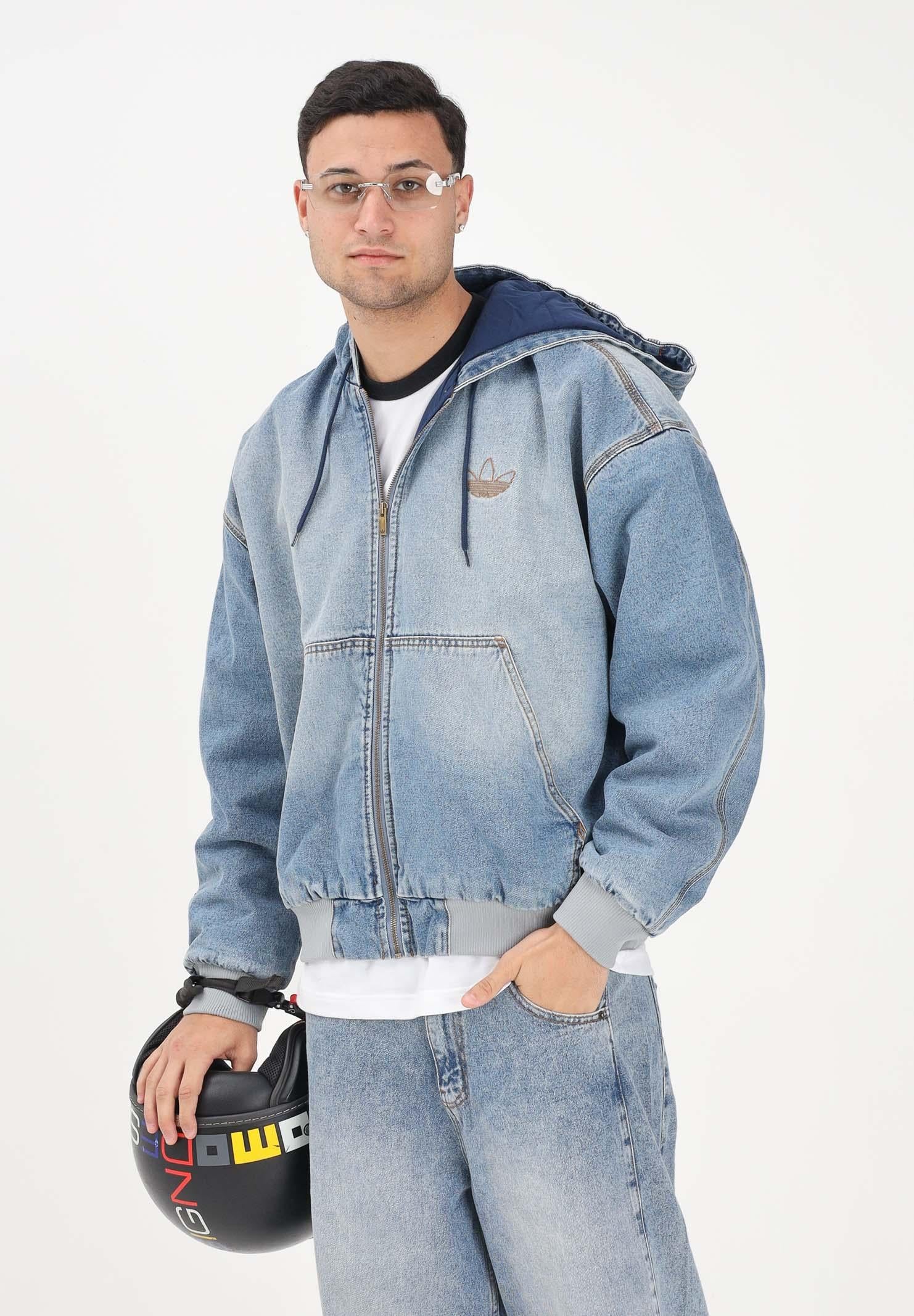 ADIDAS ORIGINALS Giubbotto Denim Padded in denim chiaro da uomo KE0131 . ADIDAS ORIGINALS 