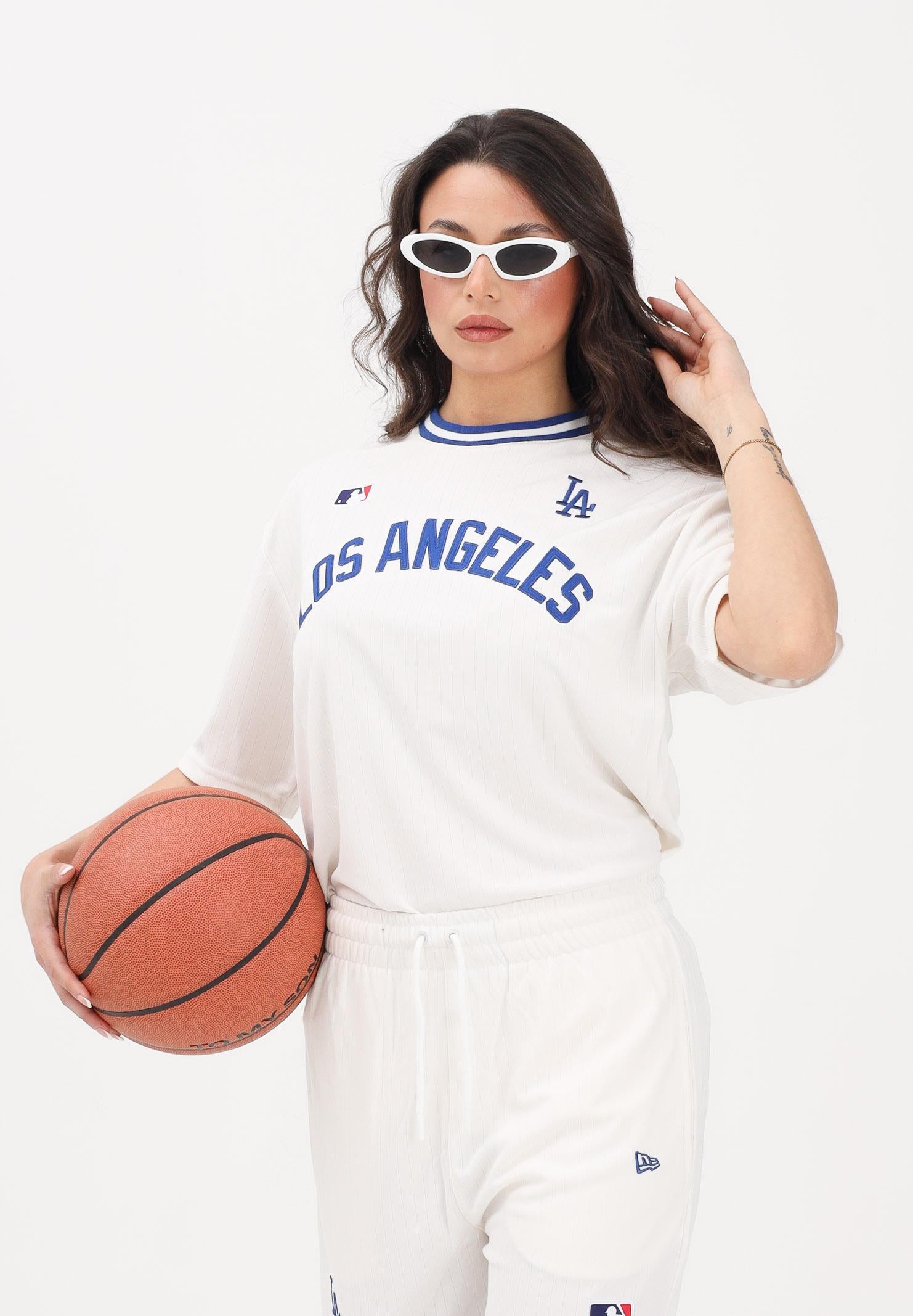 NEW ERA T-shirt a manica corta Oversized LA Dodgers MLB Arch panna per uomo e donna 60856207 . NEW ERA 