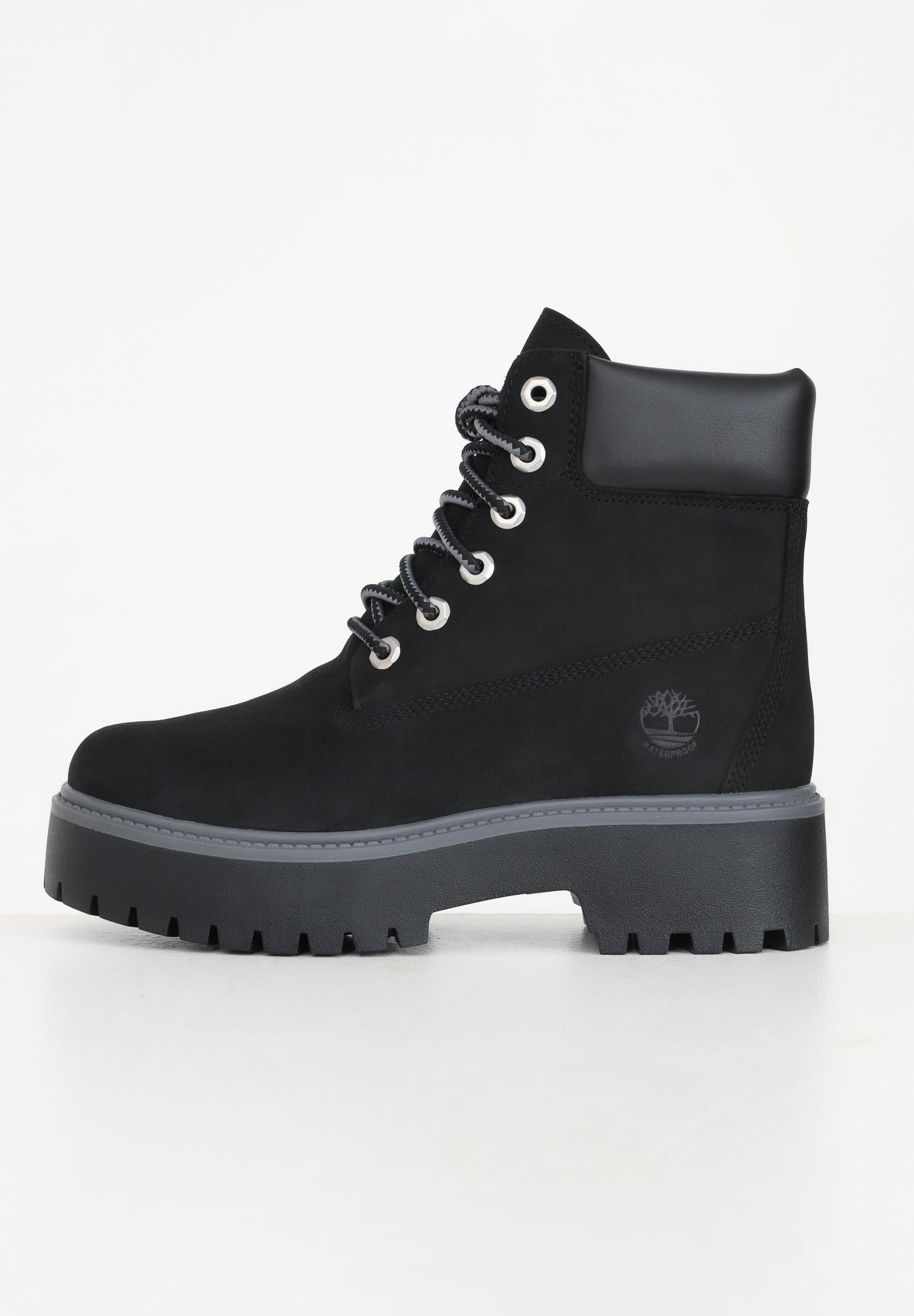 TIMBERLAND Anfibi Stone Street 6-Inch neri da donna TB1A5RH50151 . TIMBERLAND 