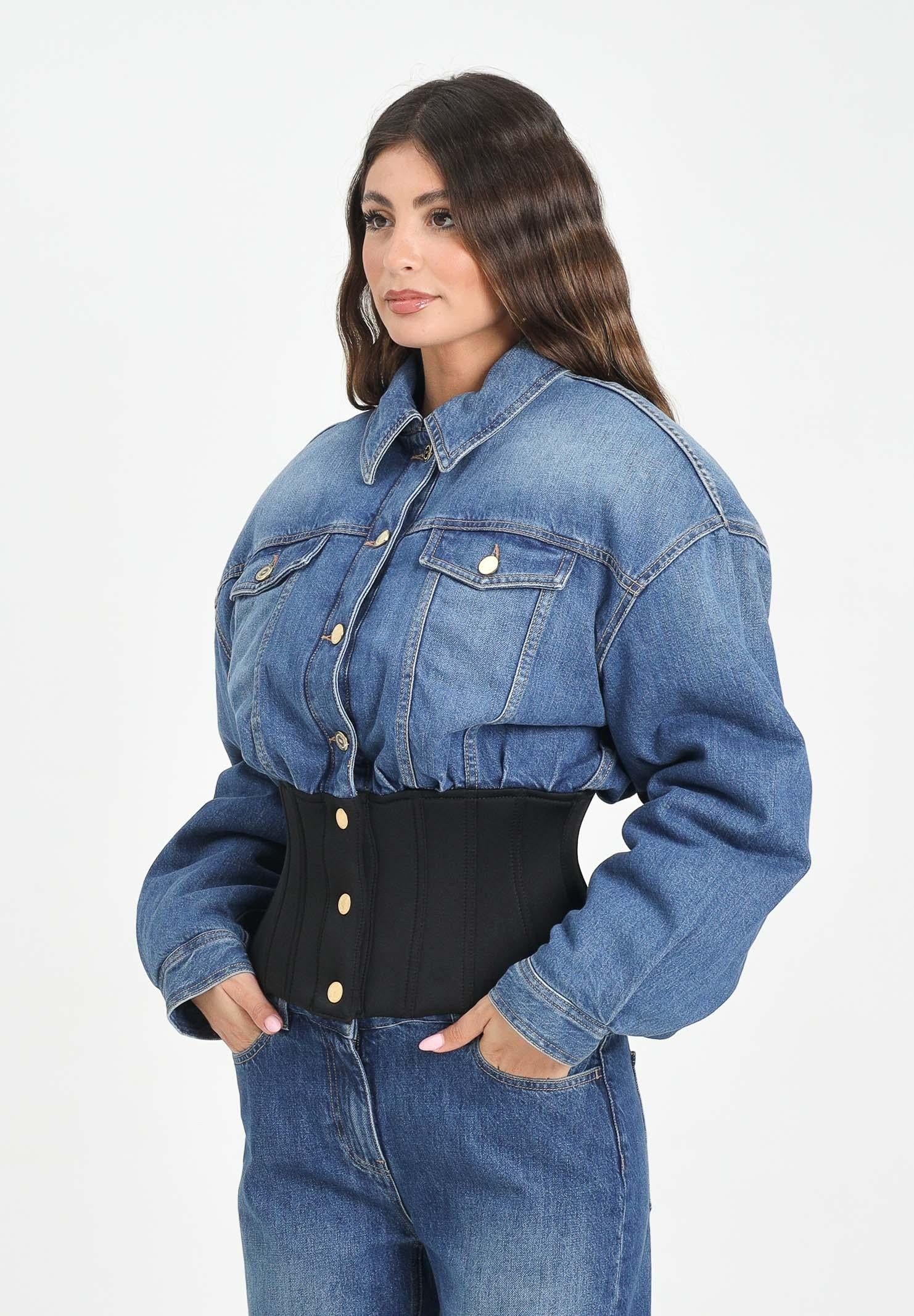 ELISABETTA FRANCHI Giubbotto in denim blu da donna BJ40N56E2 EI1 ELISABETTA FRANCHI 