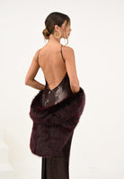 PATRIZIA PEPE Pellicciotto bordeaux da donna 8F0063E072 R871 PATRIZIA PEPE 