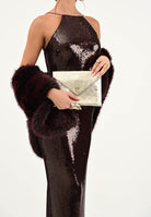 PINKO Pochette Flat Purse Handle oro da donna 104820A2OT ZZLQ PINKO 