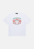 T-shirt a manica corta bianca per bambino e bambina con grafica Cowboy Pizza DQ2975D004G-B DQ100 DSQUARED2 