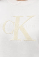 CALVIN KLEIN JEANS Maglia a manica corta panna da donna con logo LV044E306GYBH . CALVIN KLEIN JEANS 
