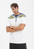MARCELO BURLON COUNTY OF MILAN T-shirt a manica corta bianca da uomo caratterizzata dalla stampa di grandi ali F5CAMATH029 013 MARCELO BURLON COUNTY OF MILAN 