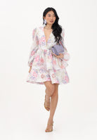 ODI ODI Abito corto bianco da donna con stampa floreale LICOSA110S6 M7 ODI ODI 