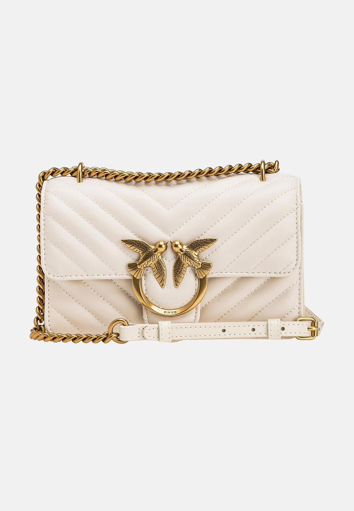 PINKO Borsa a tracolla Love Bag One Chevron  panna da donna 100074A0GK Z14Q PINKO 