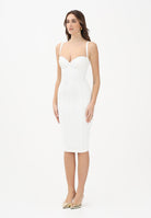 ELISABETTA FRANCHI Abito midi avorio da donna AB91861E2 360 ELISABETTA FRANCHI 