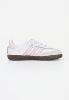 ADIDAS ORIGINALS Sneakers Samba OG Comfort Closure Elastic Lace bianche e rosa da neonato JQ2847  ADIDAS ORIGINALS 