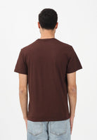 CALVIN KLEIN JEANS T-shirt a manica corta marrone da uomo con stampa logo LV14RE816G2IN . CALVIN KLEIN JEANS 