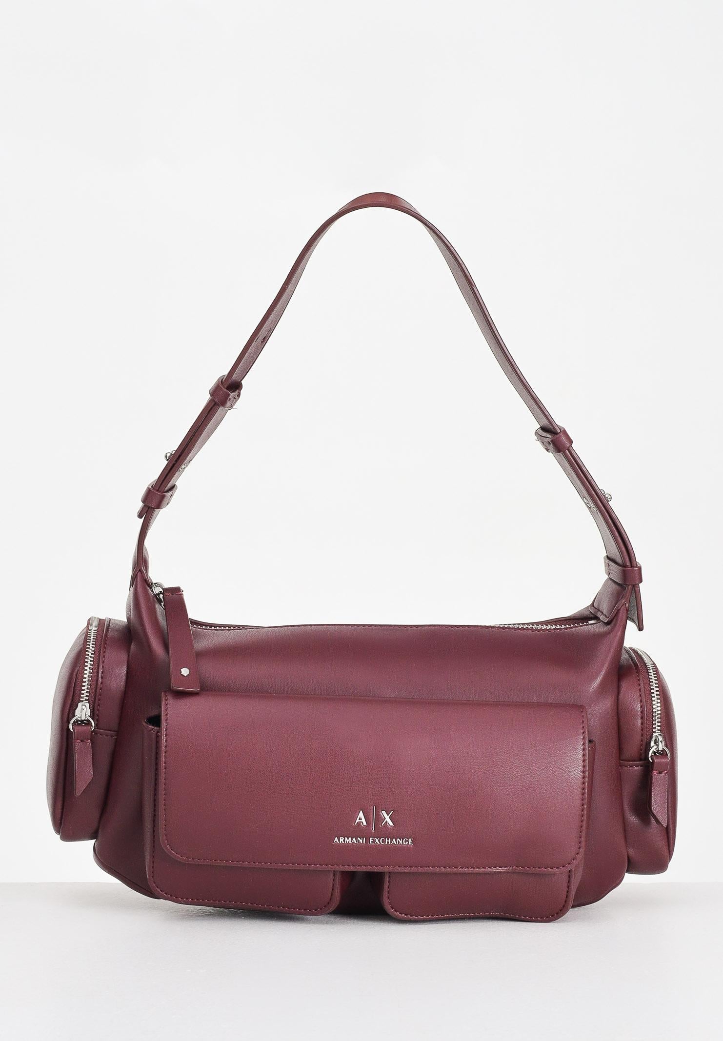 ARMANI EXCHANGE Borsa a spalla bordeaux da donna stile cargo XW000404AF12589 UA343 ARMANI EXCHANGE 