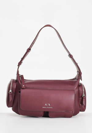 ARMANI EXCHANGE Borsa a spalla bordeaux da donna stile cargo XW000404AF12589 UA343 ARMANI EXCHANGE 