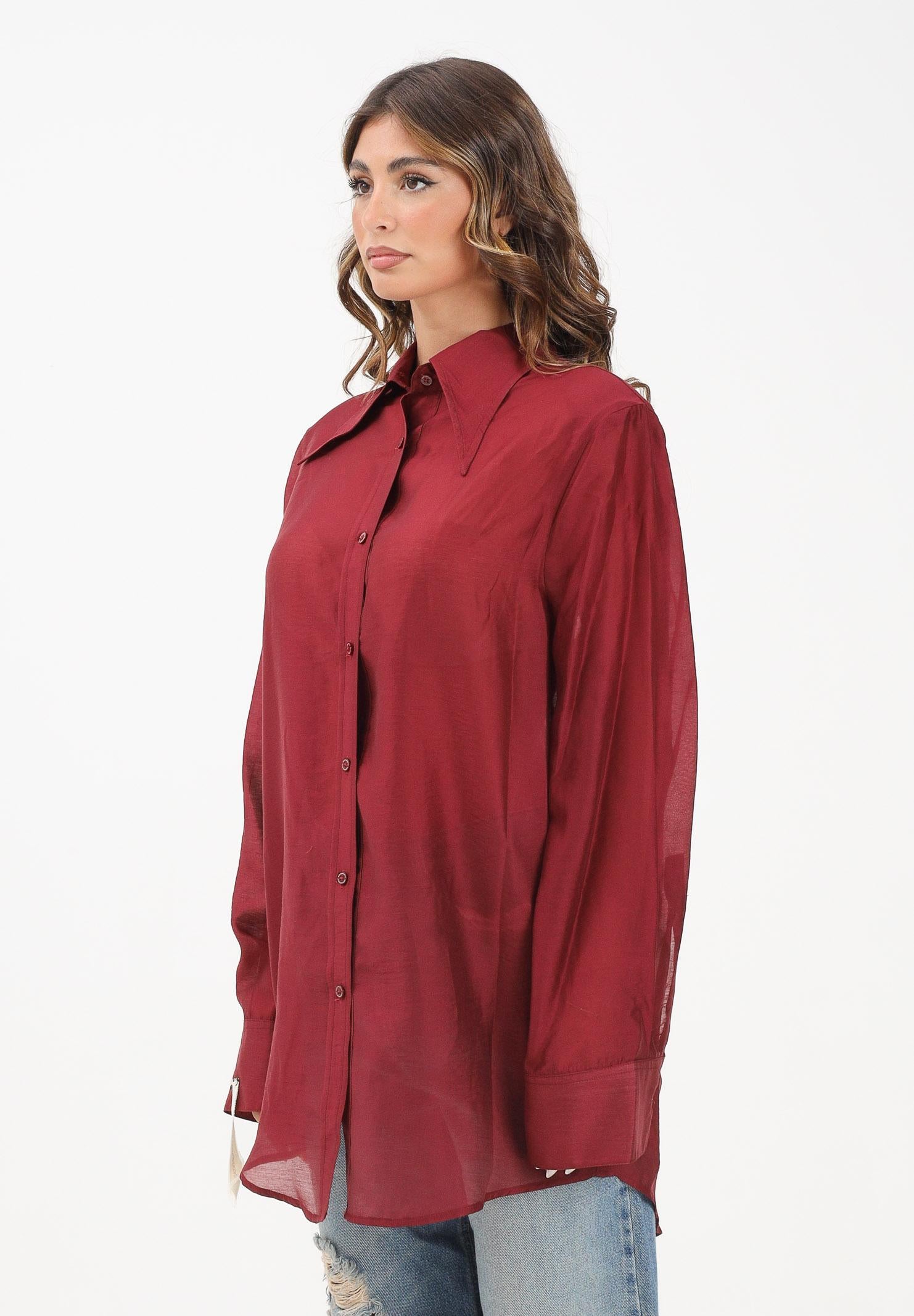 MAR DE MARGARITAS Camicia a manica lunga Ginny bordeaux da donna MMABW01458 RS02 Mar de margaritas 