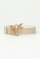 Cintura double face panna e beige da donna con fibbia Love Birds 100125A1Z6 CCOQ PINKO 