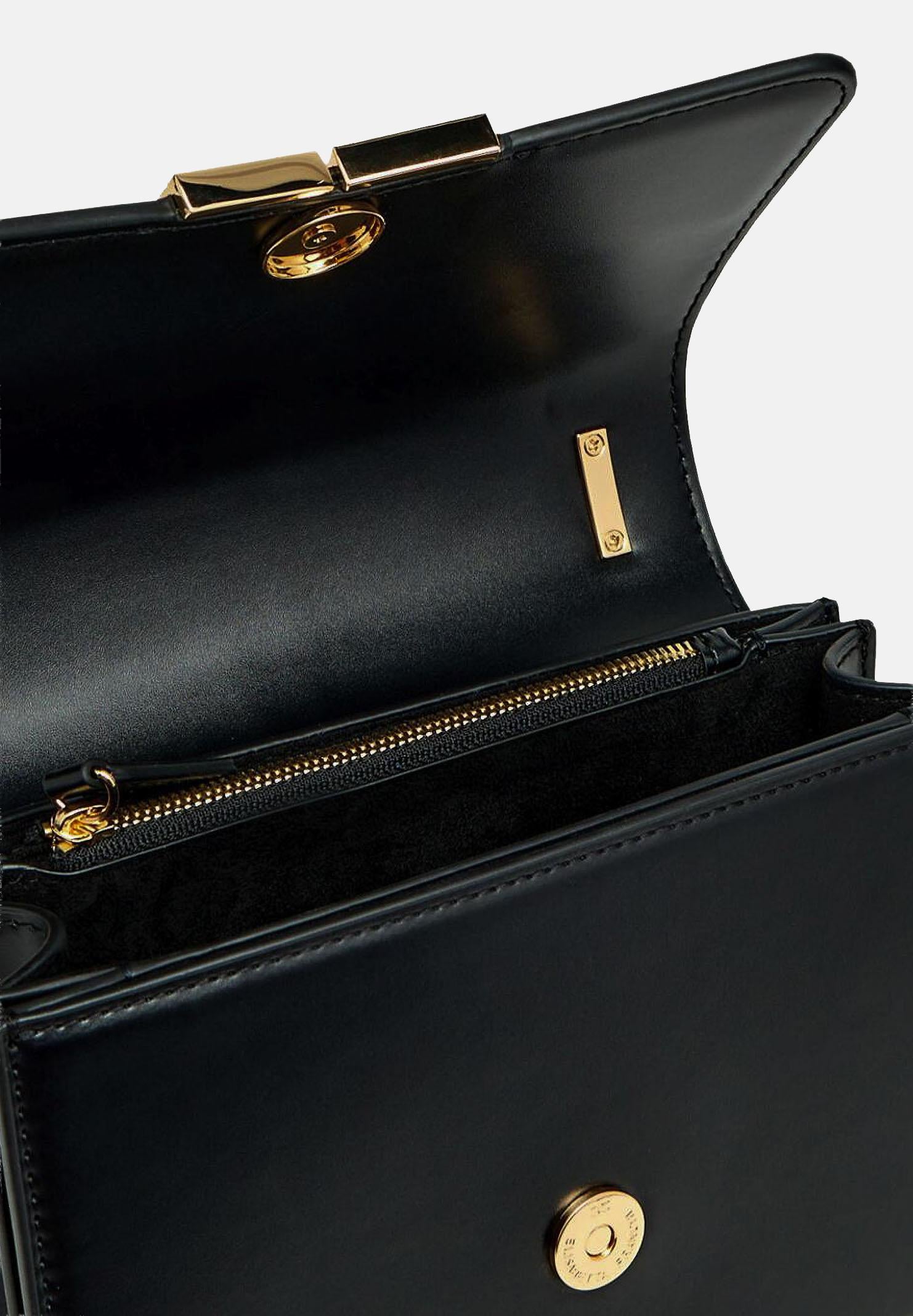 ELISABETTA FRANCHI Borsa a tracolla nera da donna con logo BS91A61E2 110 ELISABETTA FRANCHI 