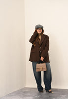 SANTAS Cappotto corto LUMIÈRE marrone da donna PV2620 MA SANTAS 