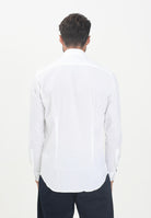 TOMMY HILFIGER Camicia a manica lunga bianca da uomo con logo MW0MW38347YCF  TOMMY HILFIGER 