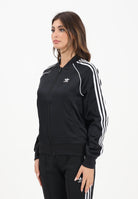 ADIDAS ORIGINALS Felpa con zip SST Adicolor Satin nera da donna JZ6733  ADIDAS ORIGINALS 