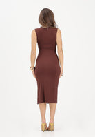 PATRIZIA PEPE Abito midi marrone da donna 2A3010JZ26 B887 PATRIZIA PEPE 