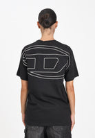 DIESEL T-shirt a manica corta nera per donna, ragazzi e bambini con logo Oval D J022760HGAM K900 DIESEL 