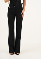 PINKO Pantalone elegante nero da donna con dettaglio bustier 105654A2QV Z99 PINKO 