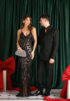 PATRIZIA PEPE Giacca doppiopetto nera da uomo con strass 5S0743A685 K102 PATRIZIA PEPE 