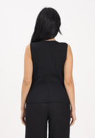 ONLY Canotta nera da donna in tessuto leggermente goffrato 15374601 BL ONLY 