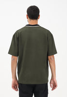 GCDS Polo a manica corta verde militare da uomo con Logo Lounge B2EM2500JJ6 88 GCDS 