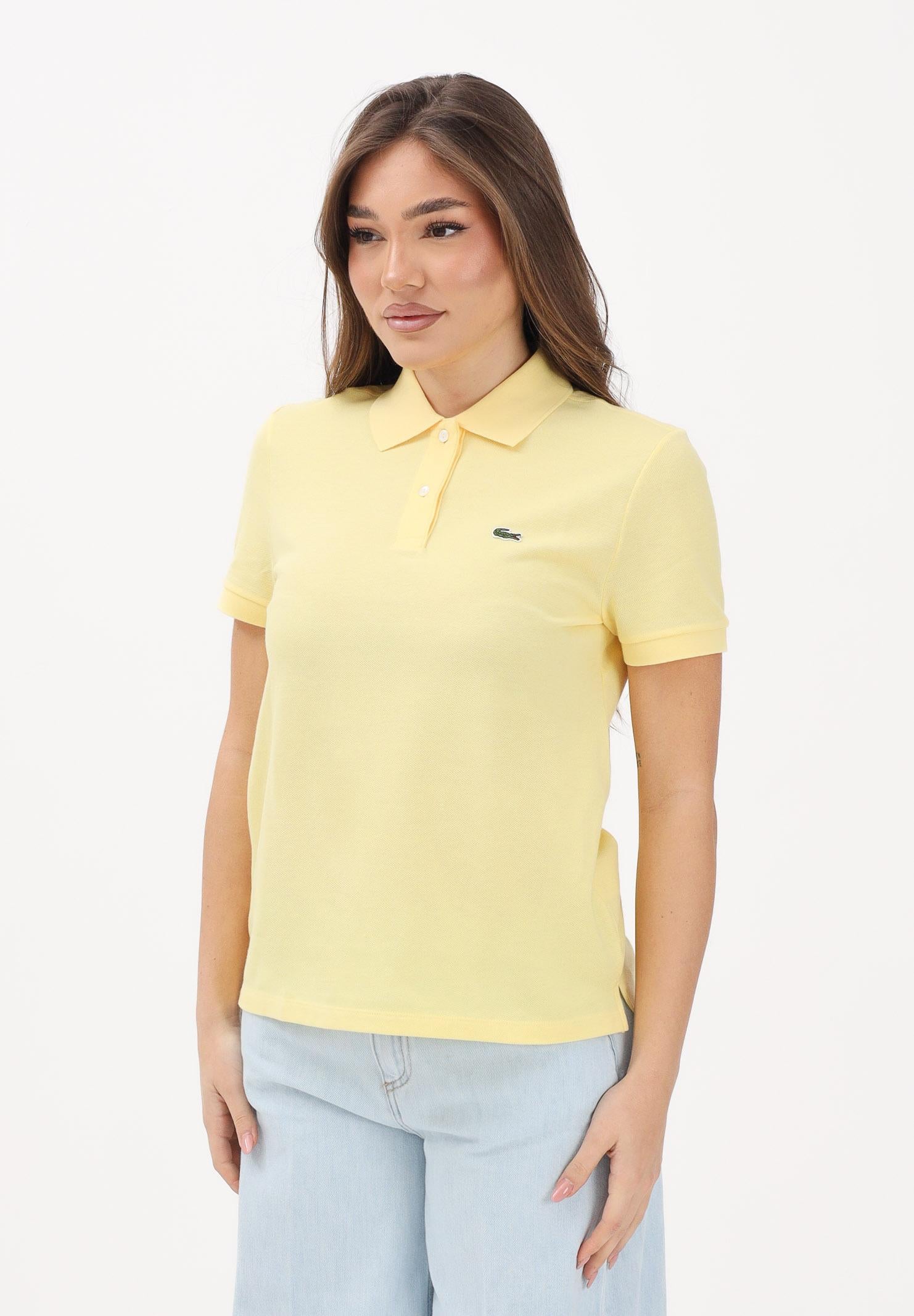 LACOSTE Polo a manica corta gialla da donna PF7839 107 LACOSTE 