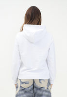 Felpa con cappuccio bianca per donna, ragazzi e bambini rifinita da ricamo logo DQ2750D0094 DQ100 DSQUARED2 