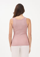 VICOLO Canotta rosa da donna realizzata in un tessuto lavorato con filato lamé UF0055 RO VICOLO 