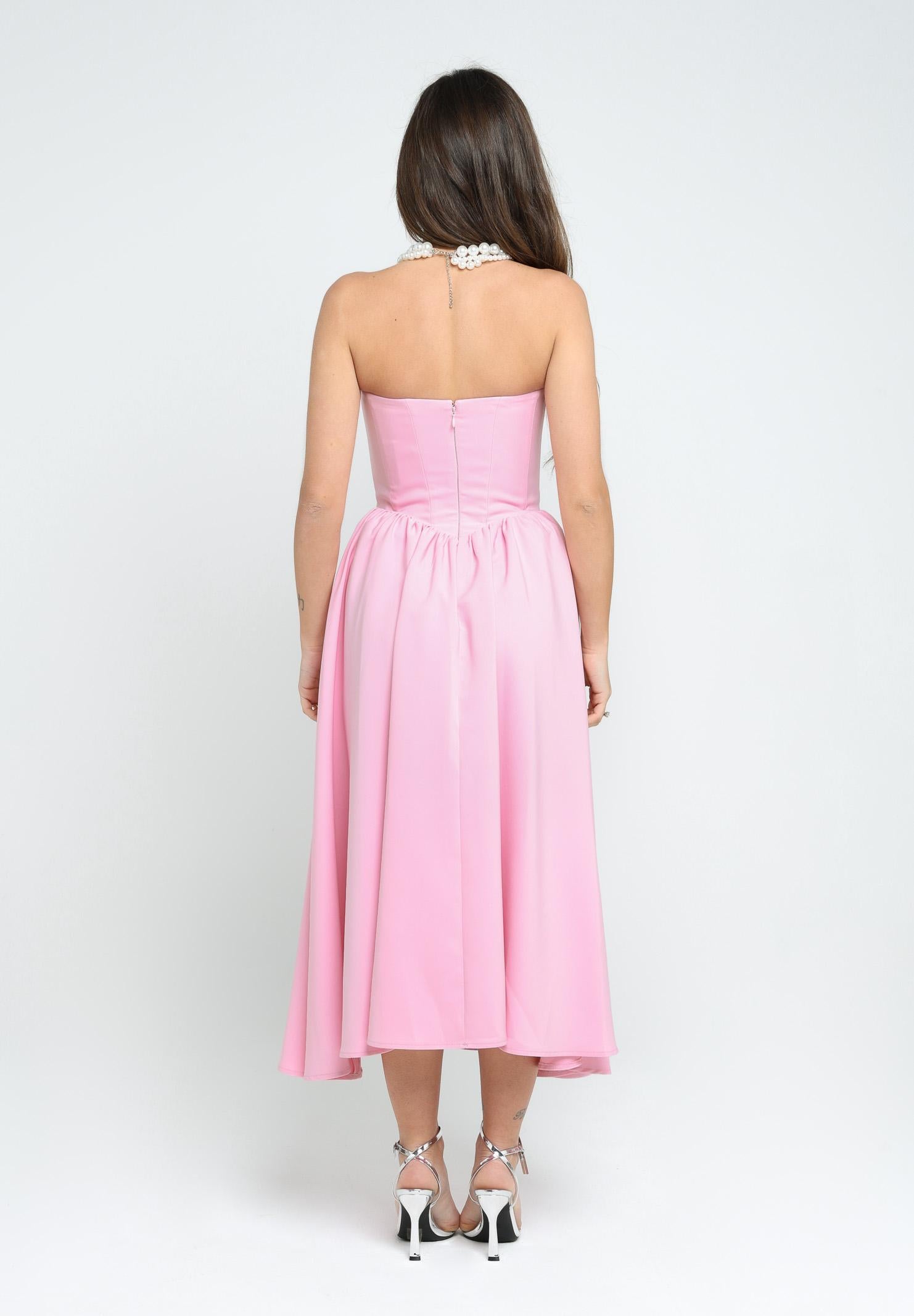SANTAS Abito midi MARSHMALLOW rosa da donna PV2509 ROSA SANTAS 