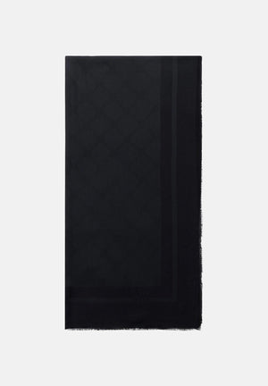 ELISABETTA FRANCHI Pashmina nera da donna con lavorazione jacquard a rombi SC03F51E2 110 ELISABETTA FRANCHI 