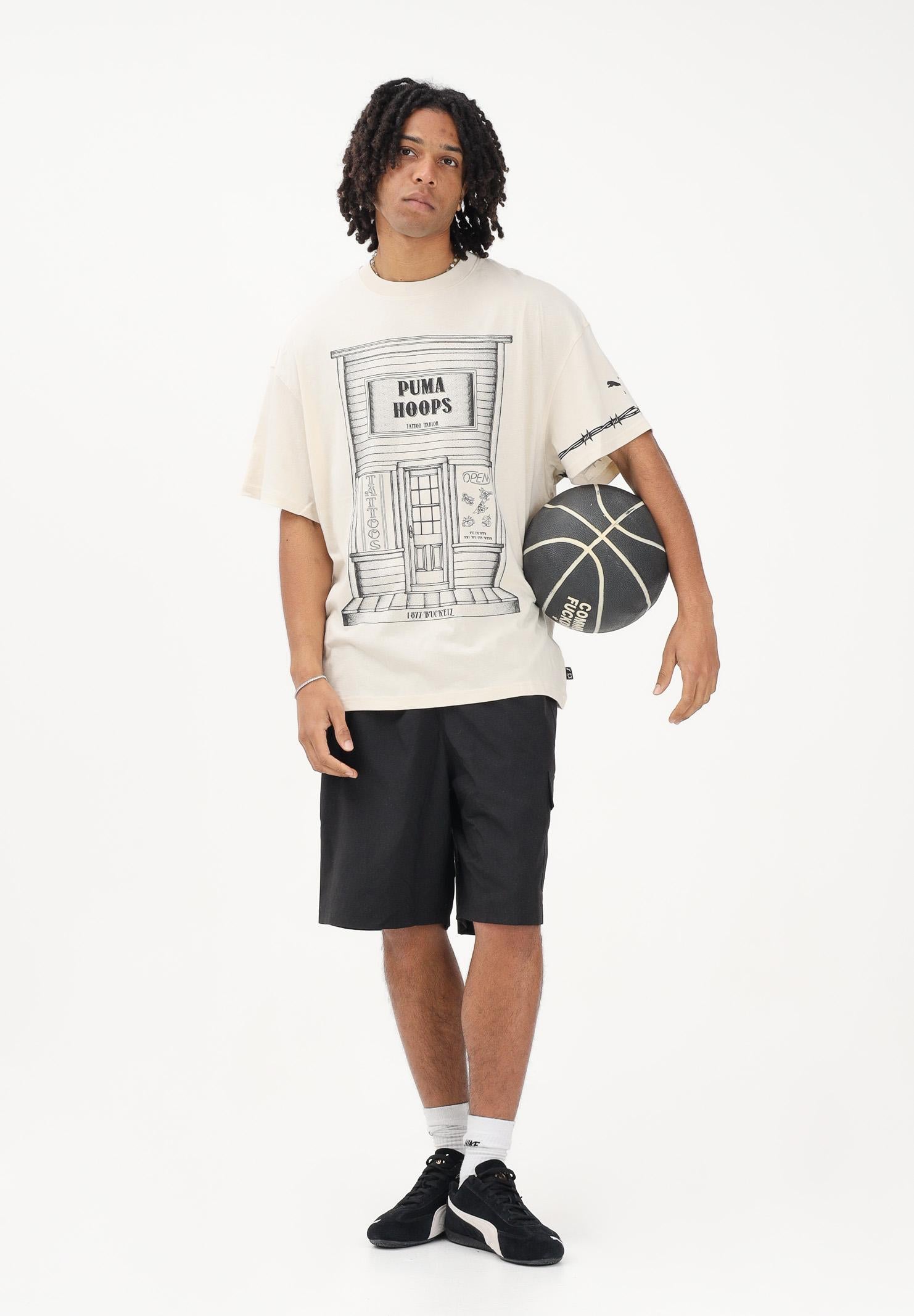 PUMA T-shirt a manica corta Swish and Ink panna da uomo 634659 01 PUMA 