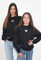 Maglioncino girocollo nero per donna e bambina con logo jacquard DQ2453D003F DQ900 DSQUARED2 