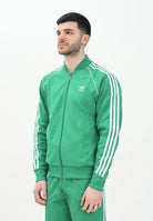 ADIDAS ORIGINALS Felpa con zip adicolor Classics SST verde da uomo IK3514  ADIDAS ORIGINALS 