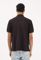 LACOSTE Polo marrone per uomo e donna con patch logo coccodrilo 1212 3LA LACOSTE 