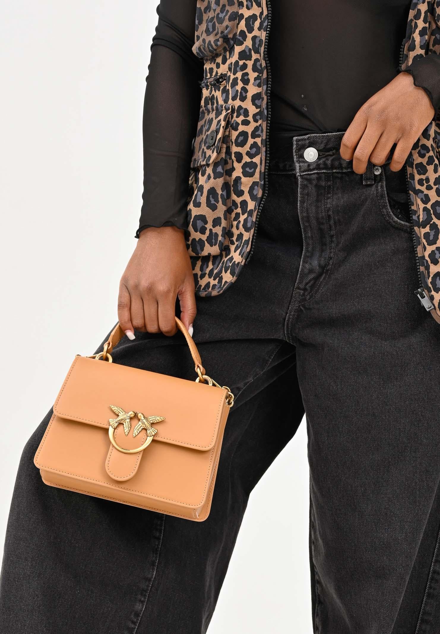 PINKO Borsa a mano Mini Love Bag One Top Handle Light torrone da donna 100071A0F1 C83Q PINKO 