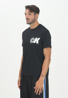 CALVIN KLEIN JEANS T-shirt a manica corta nera da uomo con stampa logo LV04RC835GUB1  CALVIN KLEIN JEANS 
