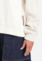 DSQUARED2 Felpa girocollo panna per donna, ragazzi e bambini in velluto a coste DQ2999D0AE3 DQ102 DSQUARED2 