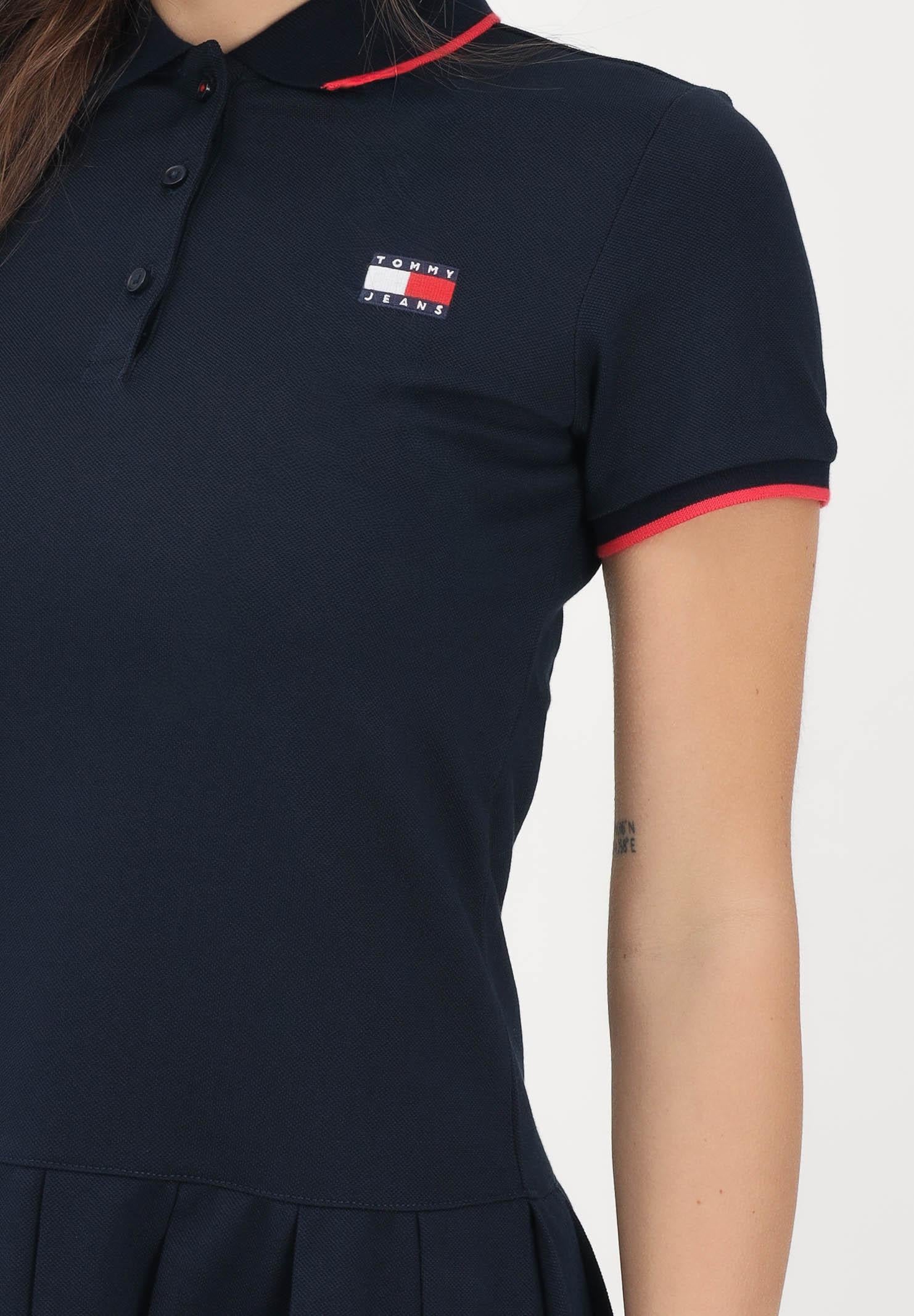 TOMMY JEANS Abito corto blu da donna dallo stile sporty-chic DW0DW22328 C1G TOMMY JEANS 