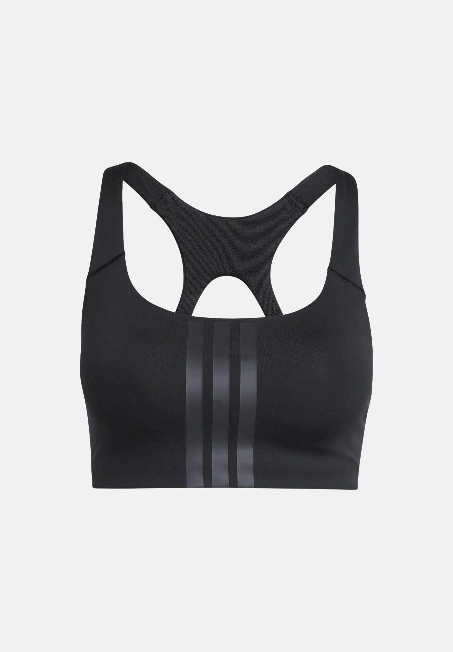 ADIDAS PERFORMANCE Top sportivo Optime Workout 3-Stripes Medium Support nero da donna JX5006 . ADIDAS PERFORMANCE 