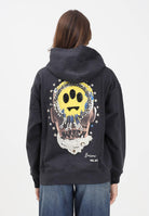 BARROW Felpa con cappuccio grigia per uomo e donna caratterizzata da maxi stampa sul retro F5BWUAHS125 251 BARROW 