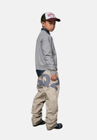 DSQUARED2 Pantalone beige per donna, ragazzi e bambini con il logo DSQ2 ricamato sul retro DQ2734D00XC DQ717 DSQUARED2 